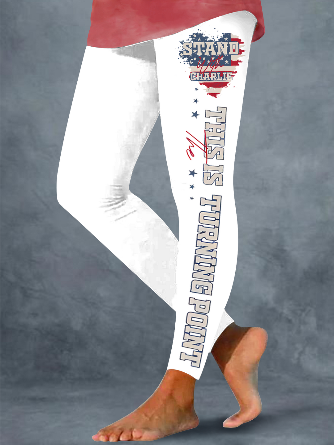 Justice For Charlie Kirk Freedom Print Leggings
