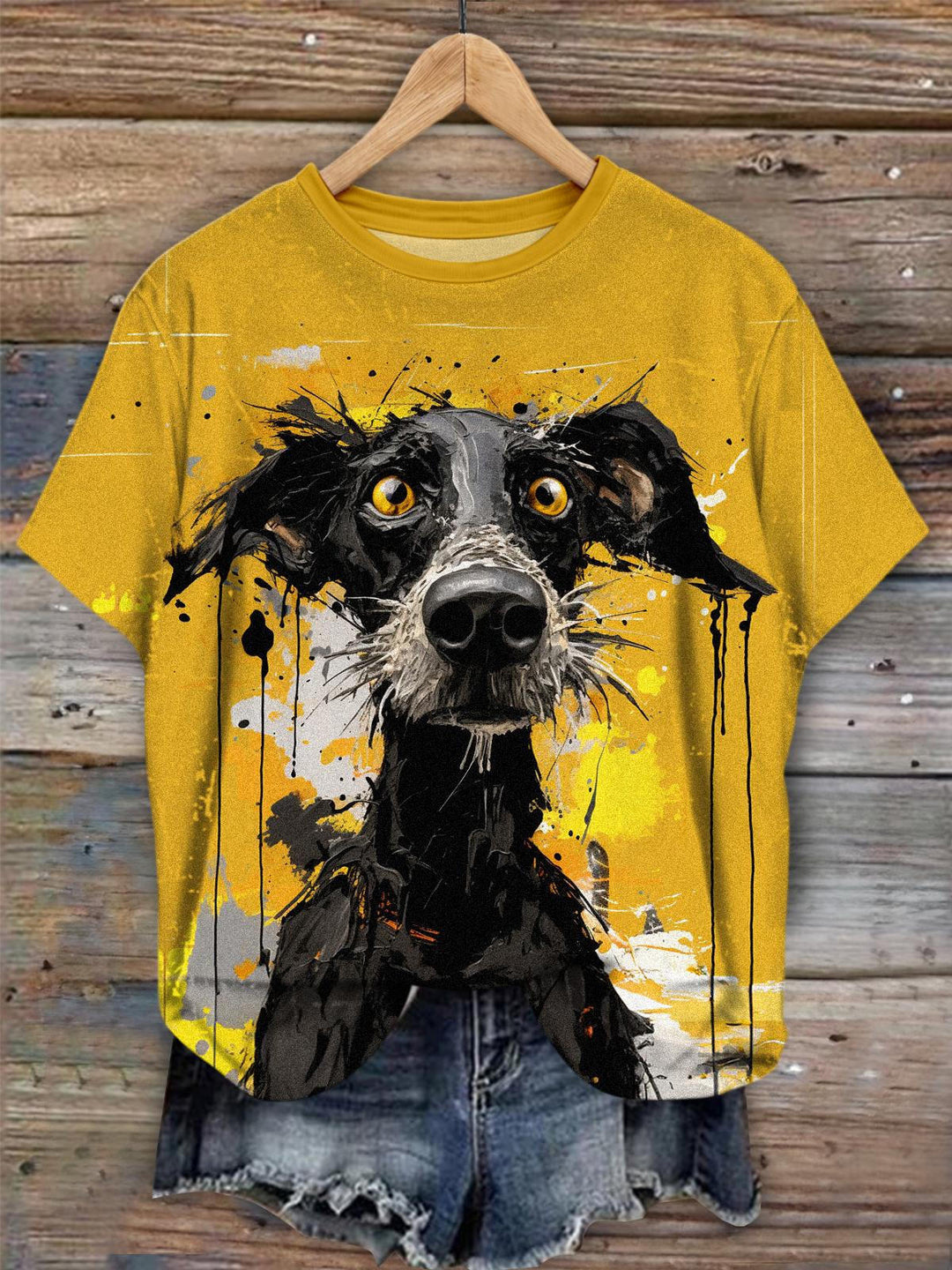Funny Dog Crew Neck T-shirt