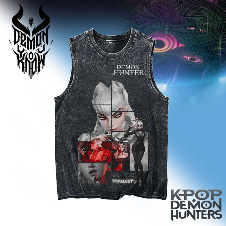 Huntrix Kpop Demon Washed Tank