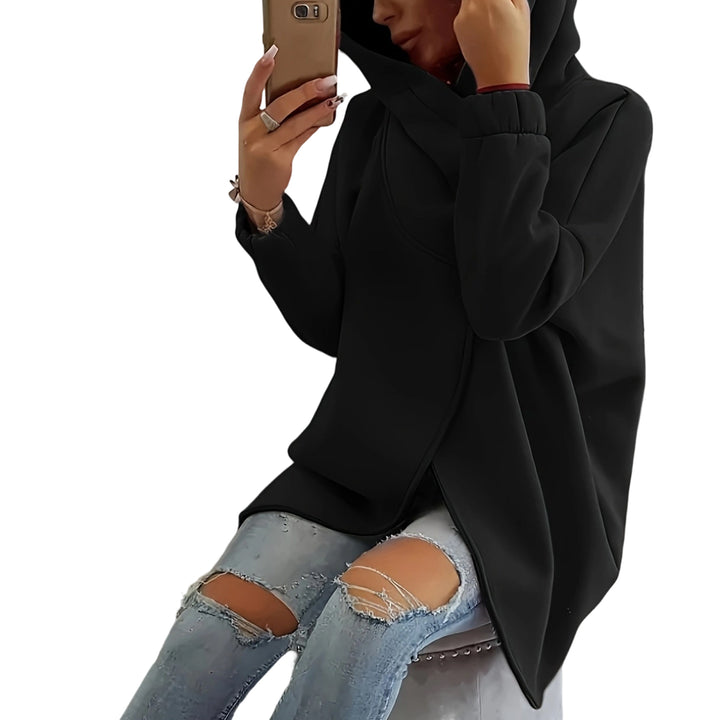 Oversized Zip Up Hoodie for Women Asymmetric Long Sleeve Trendy Hoodies Jackets with Large Hood for Travel attractively