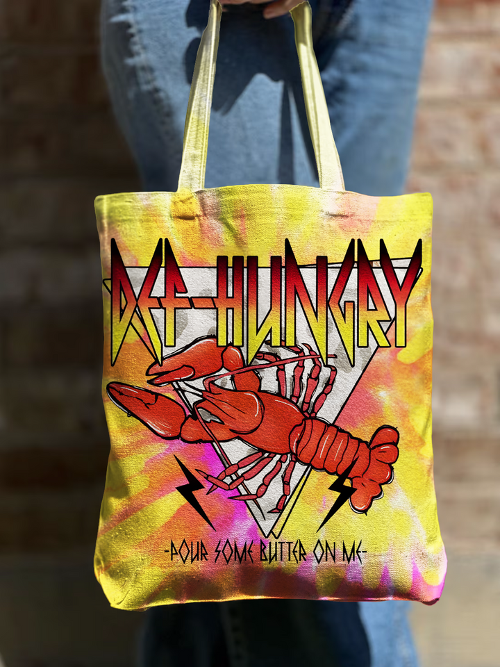 Def-Hungry Pour Some Butter On Me Shoulder Zipper Canvas Bag