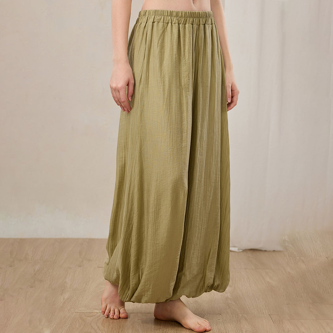 Yoga Harem Pants Women Elastic Waist Casual Yoga Pants Boho Flowy Hippie Trousers for Workout Sports Dance like-minded