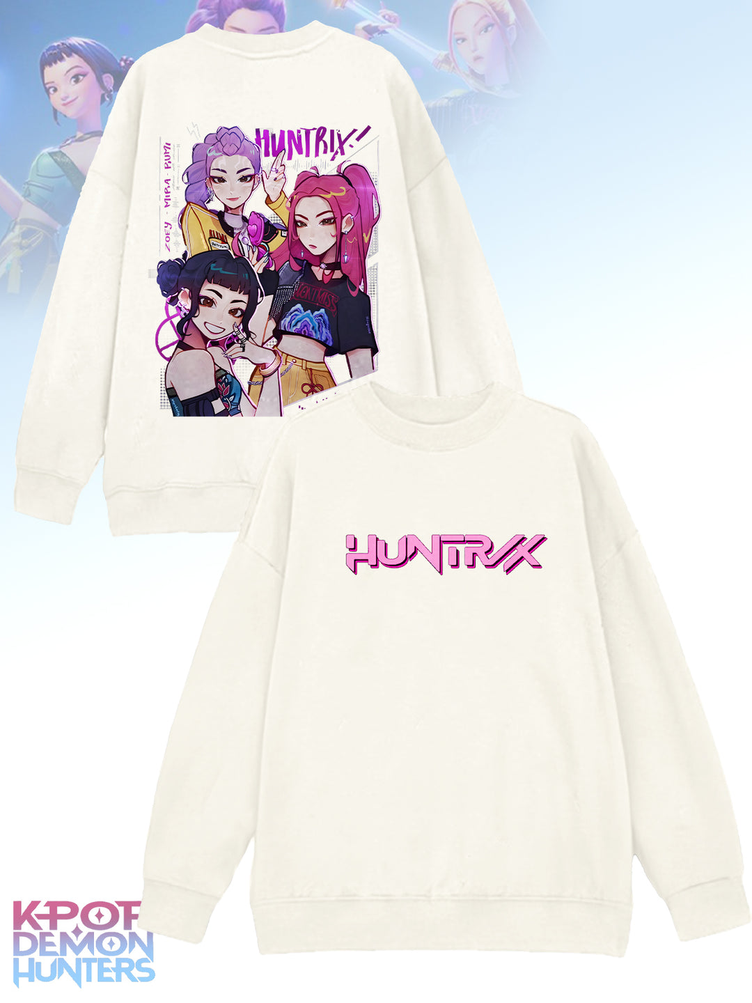 Demon Hunters Printed Long Sleeve Casual Top