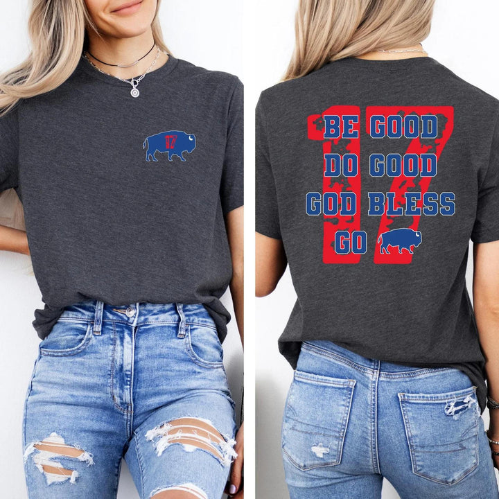 Josh Allen 17 MVP Buffalo Football Crew Neck T-shirt