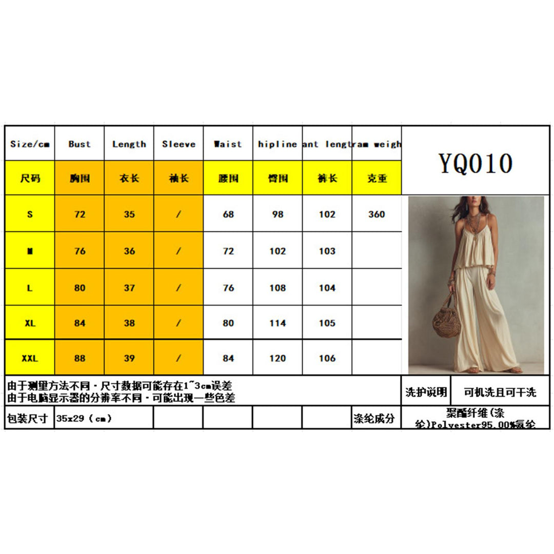 Womens Two Piece Sets Summer Spaghetti Strap Solid Color Bustier Wide Leg Pant Going Out Clothes for Party heathly