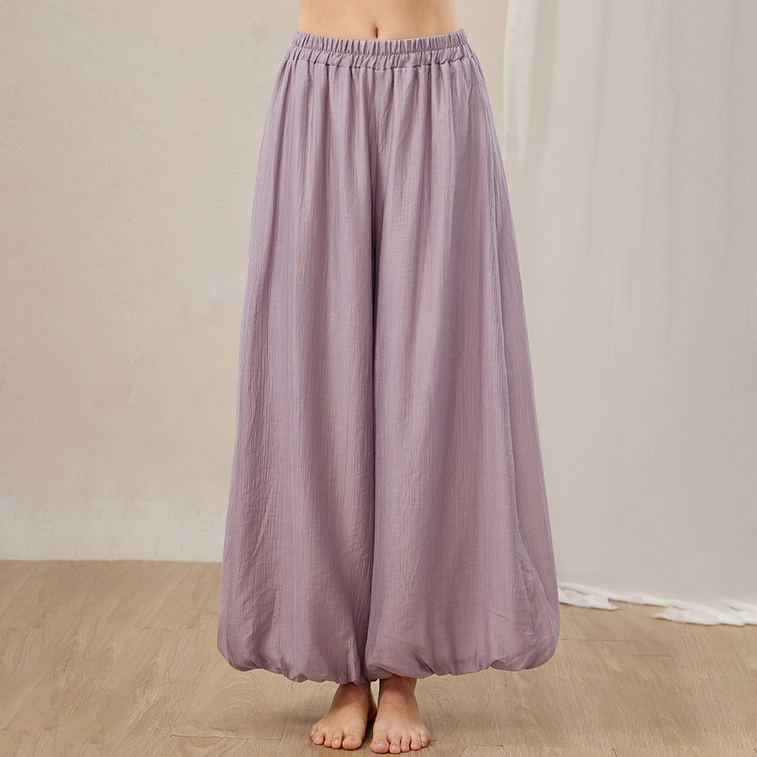 Yoga Harem Pants Women Elastic Waist Casual Yoga Pants Boho Flowy Hippie Trousers for Workout Sports Dance like-minded