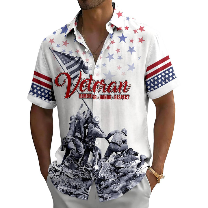 Flag Button Up Shirt Men 250 Years of Freedom Short Sleeve Hawaiian Shirts Summer Tops for Independence Day expert