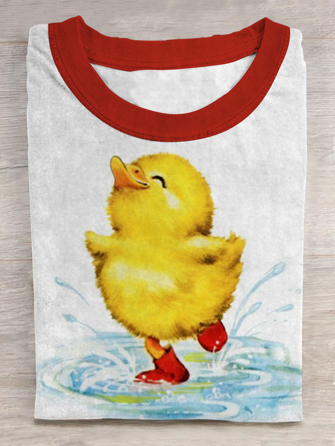 Cute Duck Crew Neck T-shirt