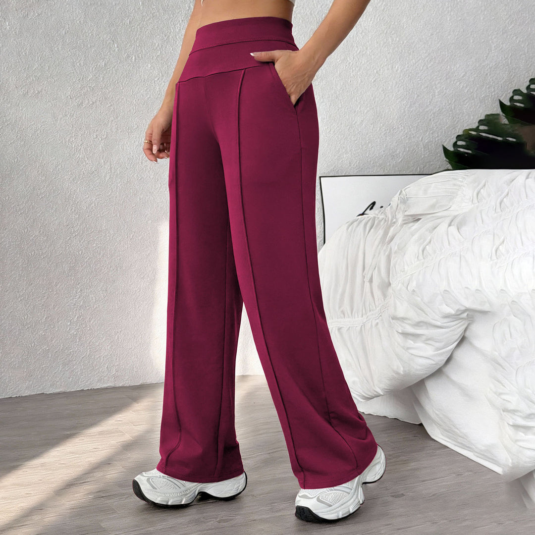 Yoga Pants Straight Leg for Women High Waist Workout Pants With Pockets Stretch Casual Sweatpants for Leisure brilliant