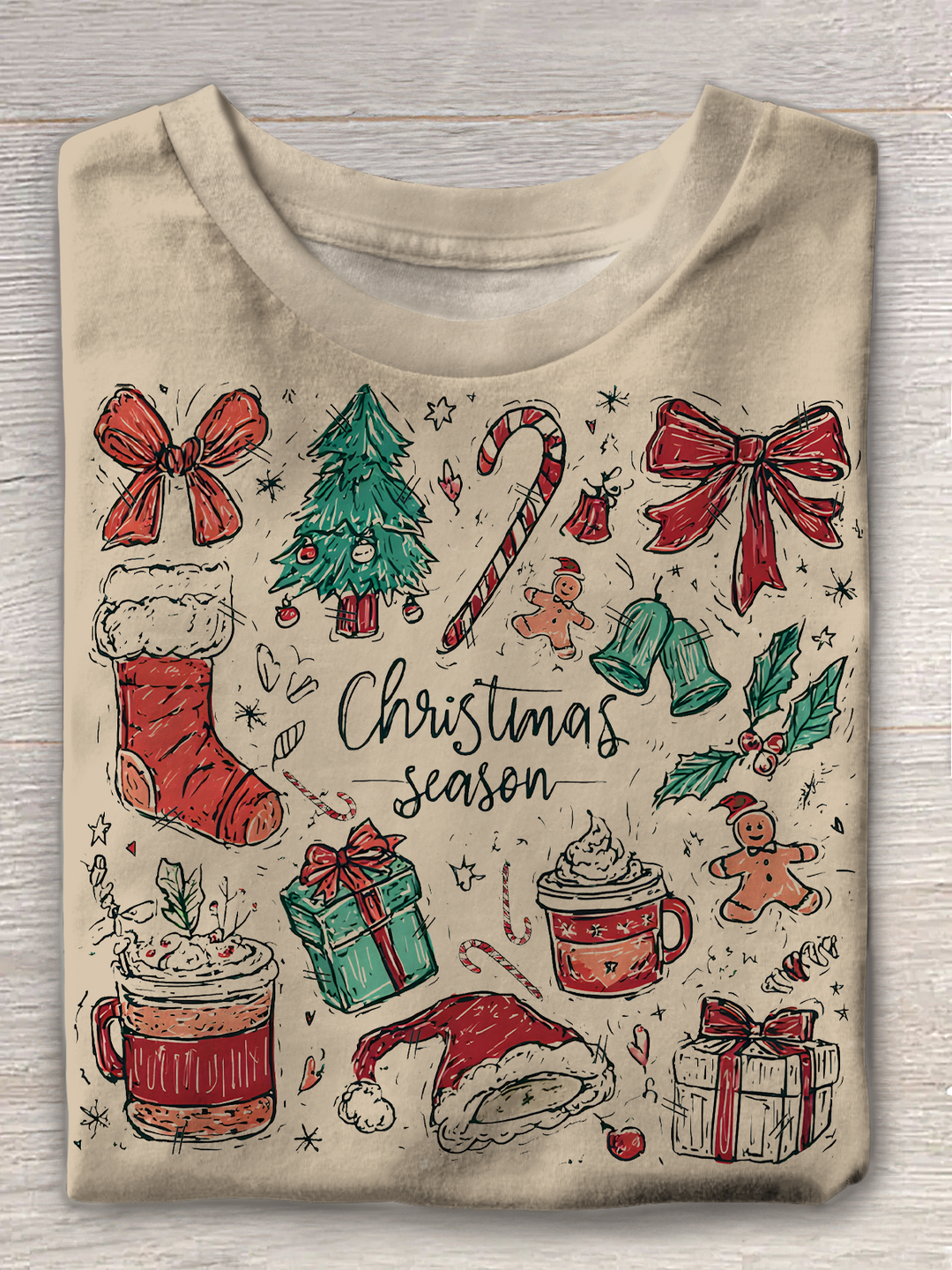 Coquette Christmas Crew Neck T-shirt