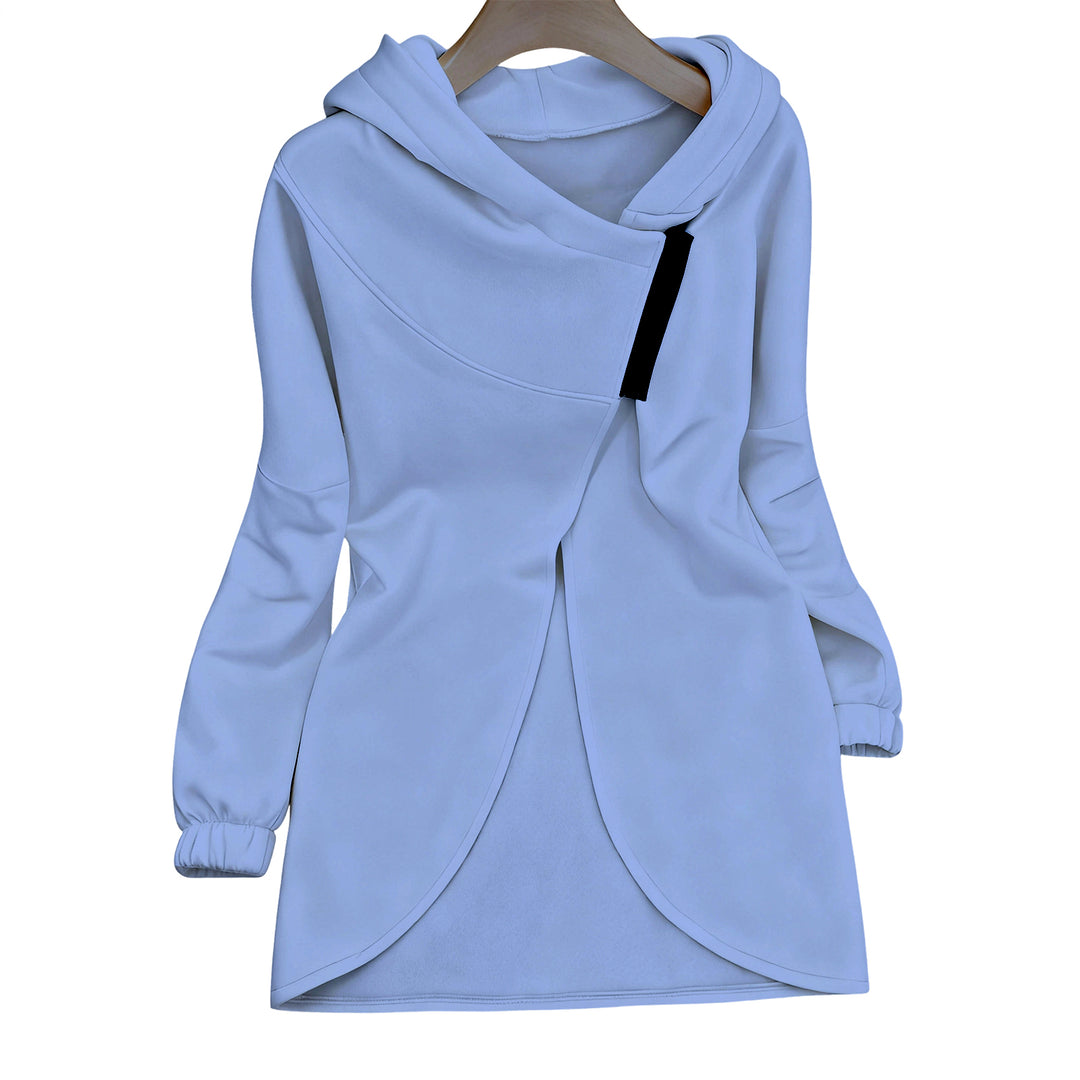 Oversized Zip Up Hoodie for Women Asymmetric Long Sleeve Trendy Hoodies Jackets with Large Hood for Travel attractively