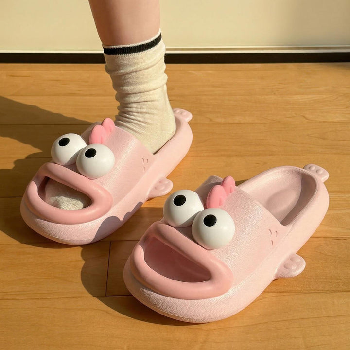Fish Slippers Open Toe Anti Slip Cute Animal Slippers Summer Funny Fish Cloud Slides for Indoor Outdoor heathly