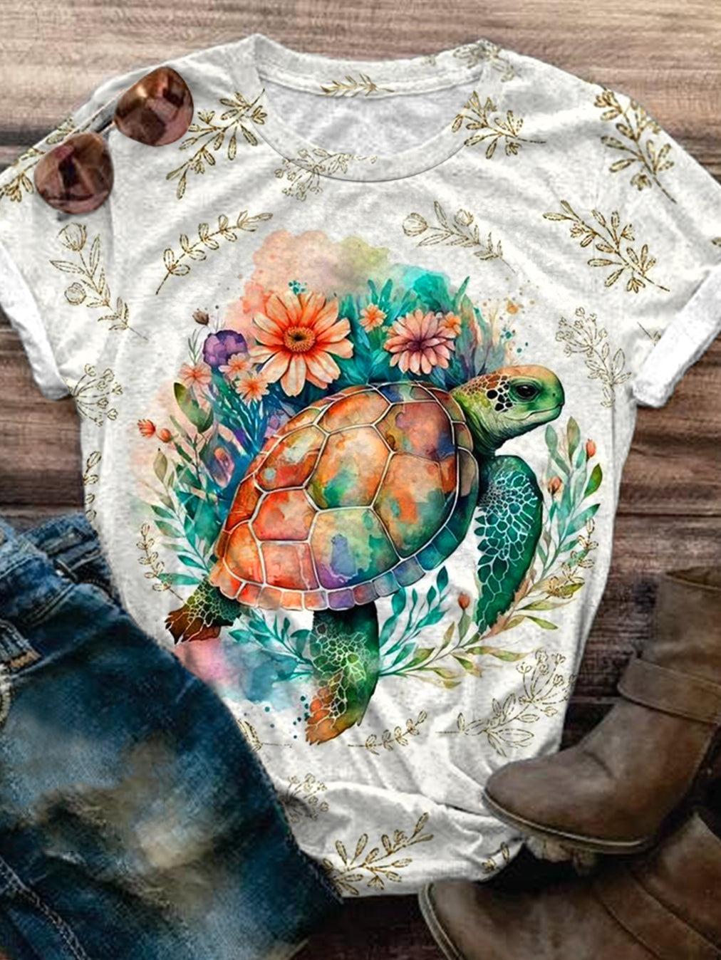 Sea Turtle Crew Neck T-shirt