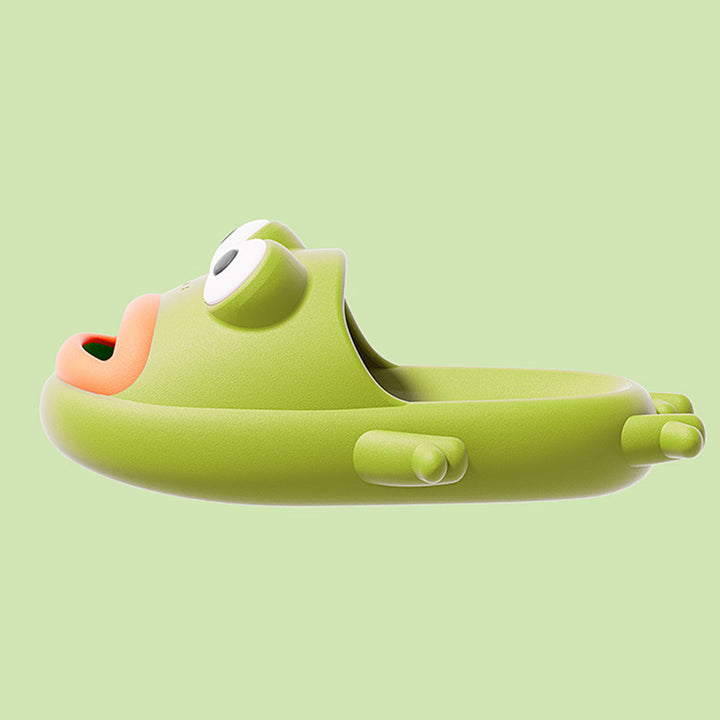 Cute Frog Slippers Non-Slip Funny Animal Slides Summer Couple Slippers for Home Bathroom Indoor Outdoor greater