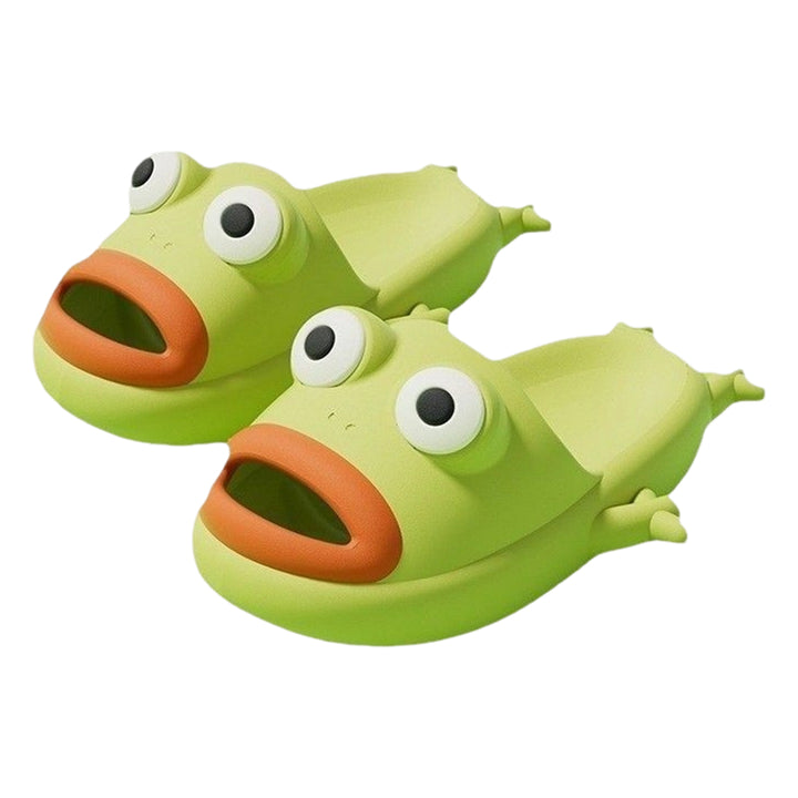 Cute Frog Slippers Non-Slip Funny Animal Slides Summer Couple Slippers for Home Bathroom Indoor Outdoor greater