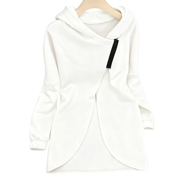 Oversized Zip Up Hoodie for Women Asymmetric Long Sleeve Trendy Hoodies Jackets with Large Hood for Travel attractively