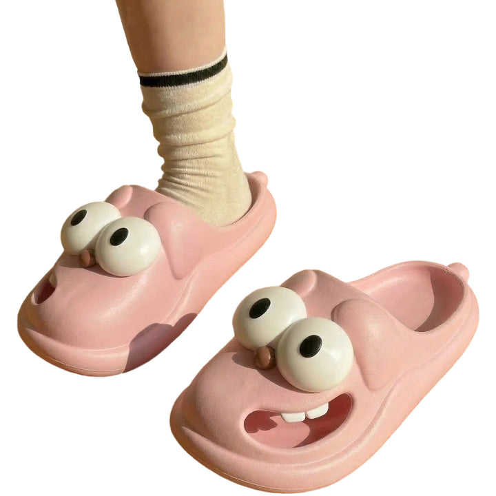 Animal Slippers for Women Closed Toe Cartoon Dog Slippers Casual Thick Sole Indoor Slides for Home Bedroom heathly