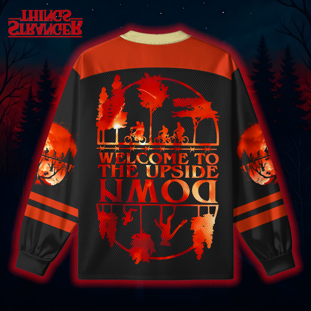 Welcome To The Upside Down V-Neck Long Sleeved Jersey