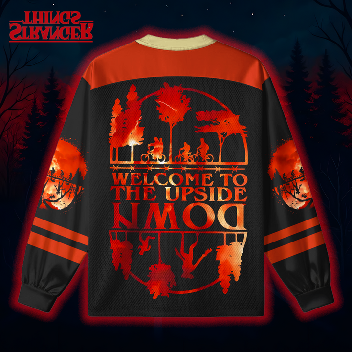 Welcome To The Upside Down V-Neck Long Sleeved Jersey