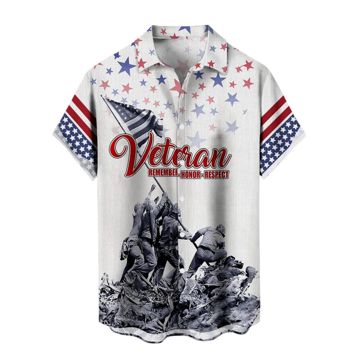 Flag Button Up Shirt Men 250 Years of Freedom Short Sleeve Hawaiian Shirts Summer Tops for Independence Day expert