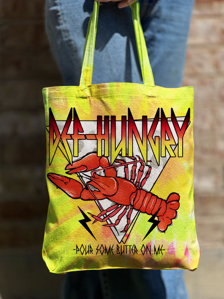 Def-Hungry Pour Some Butter On Me Shoulder Zipper Canvas Bag