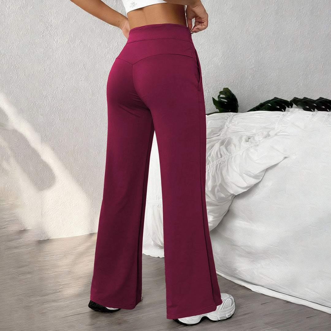 Yoga Pants Straight Leg for Women High Waist Workout Pants With Pockets Stretch Casual Sweatpants for Leisure brilliant