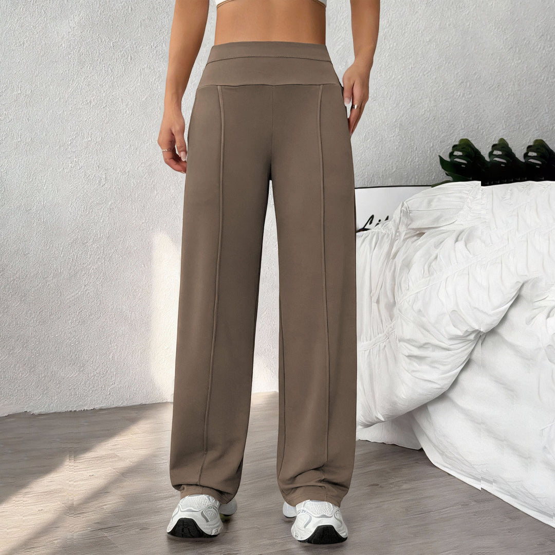 Yoga Pants Straight Leg for Women High Waist Workout Pants With Pockets Stretch Casual Sweatpants for Leisure brilliant