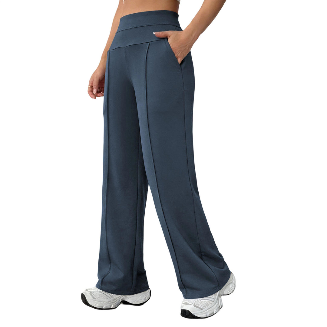 Yoga Pants Straight Leg for Women High Waist Workout Pants With Pockets Stretch Casual Sweatpants for Leisure brilliant