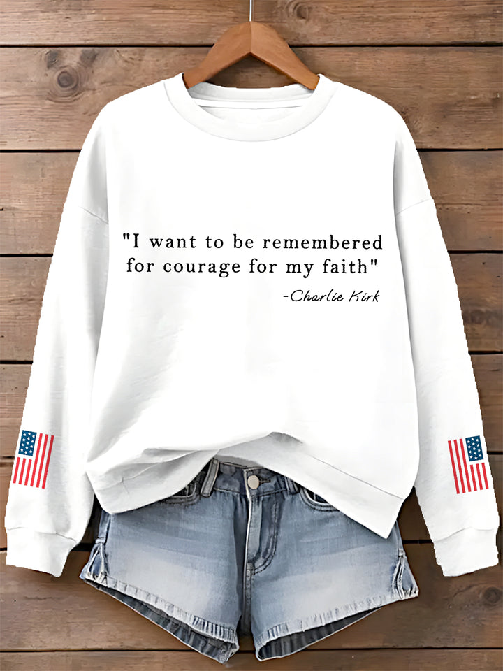 Freedom Printed Long Sleeve Casual Top