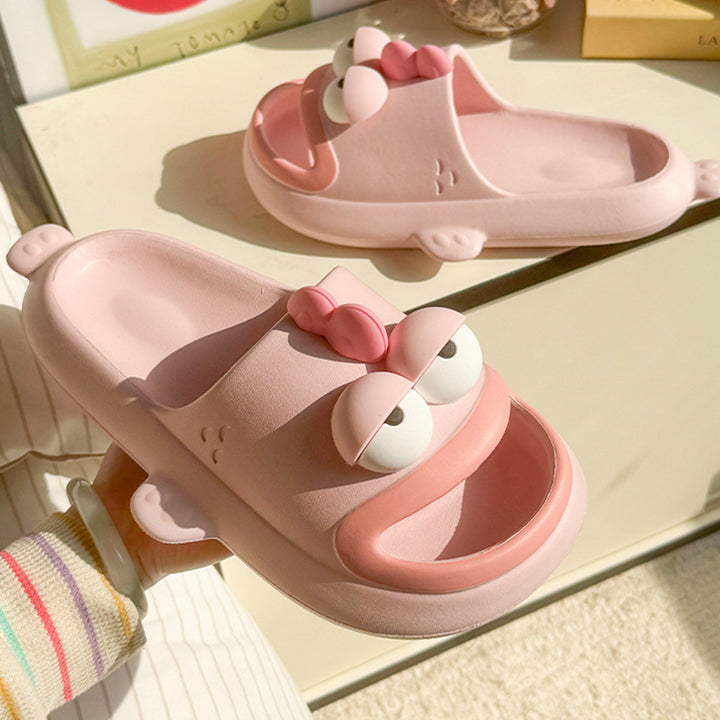 Fish Slippers for Women Open Toe Indoor Funny Animal Slippers Cartoon Anti-Slip Shower Slides for Bedroom ingenious