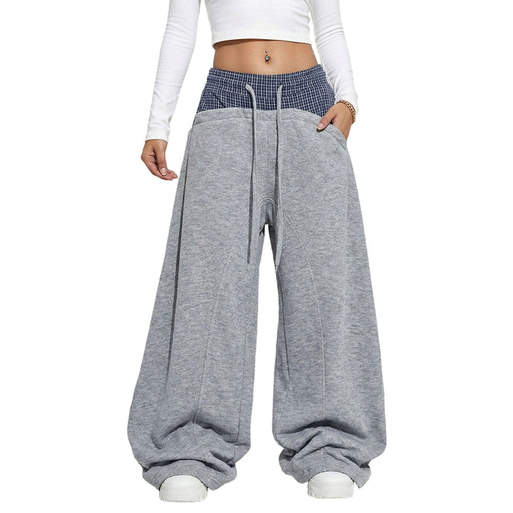 Baggy Sweatpants Women High Waisted Long Barrel Trousers Joggers With Drawstring Elastic Waist for Dating admired