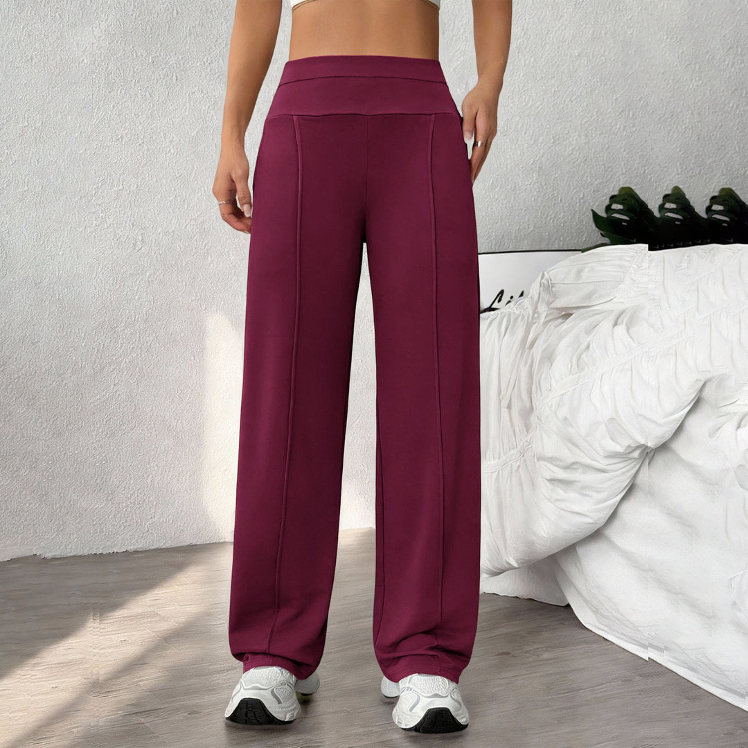 Yoga Pants Straight Leg for Women High Waist Workout Pants With Pockets Stretch Casual Sweatpants for Leisure brilliant