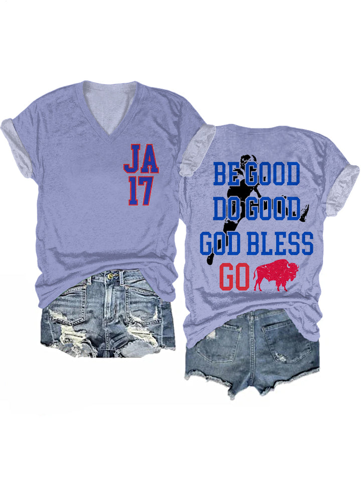 JA 17 MVP Be Good Do Good Buffalo V-neck T-Shirt