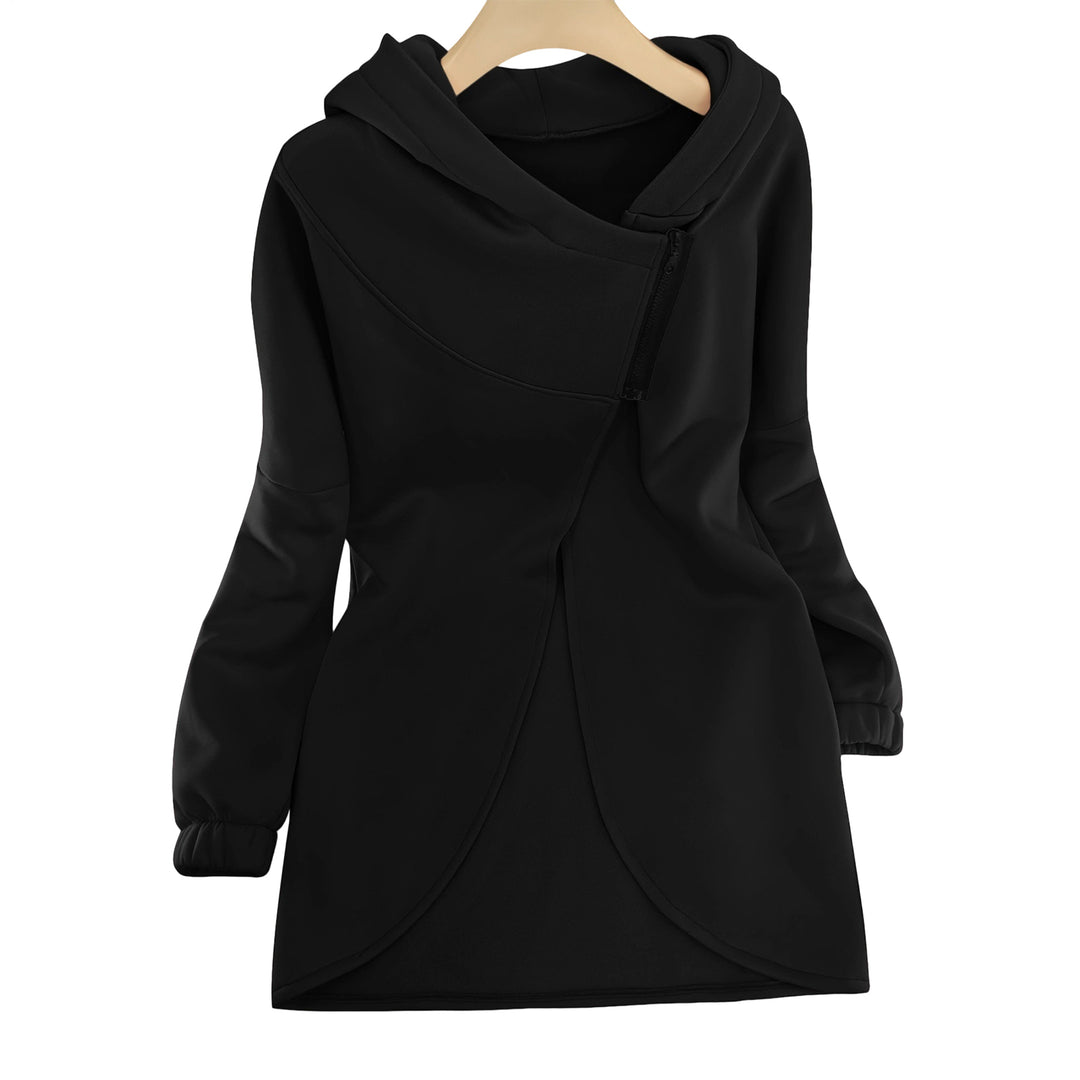 Oversized Zip Up Hoodie for Women Asymmetric Long Sleeve Trendy Hoodies Jackets with Large Hood for Travel attractively