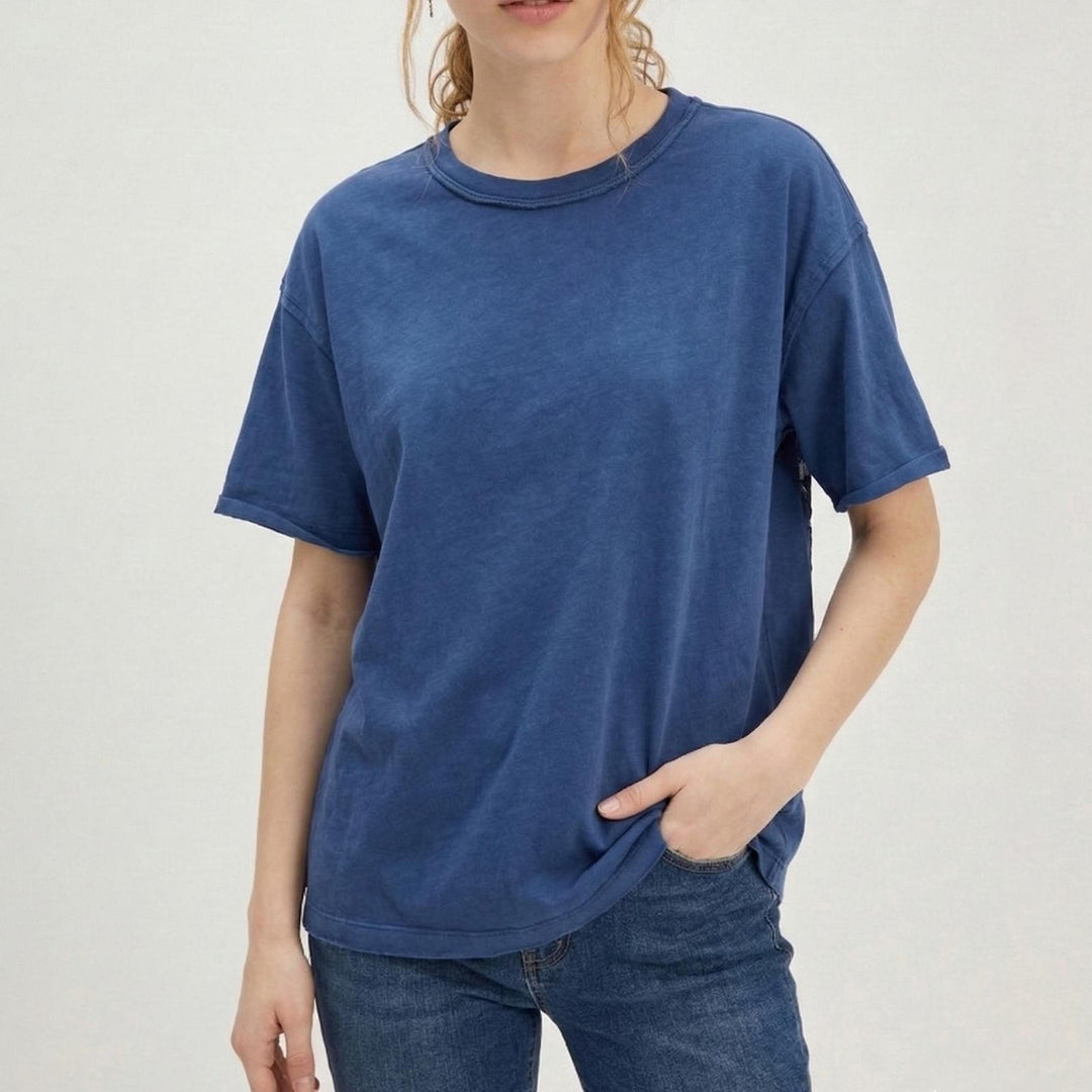 Cut Out Tops for Women Butterfly Cut Out Back Fashion Casual T Shirts Loose Fit Basic Tops for Going Out newcomer