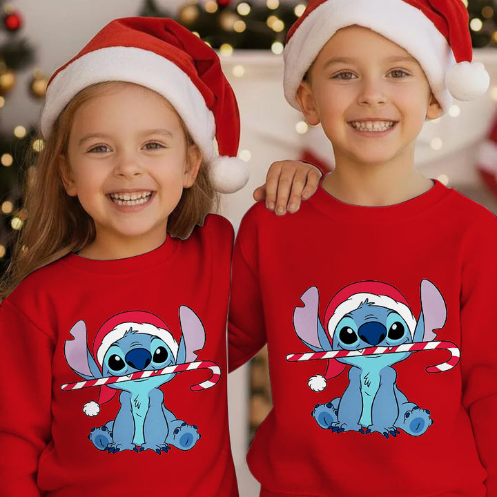 Cartoon Snoopy Christmas Children's Crew Neck Sweatshirt