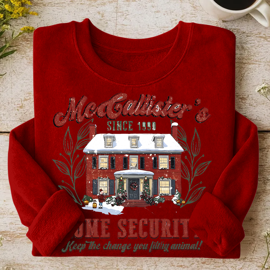 Christmas Holiday Movies Friends Printed Long Sleeve Casual Top