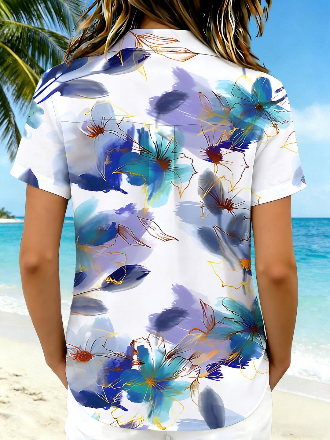 Floral Women's Short Sleeve Shirts