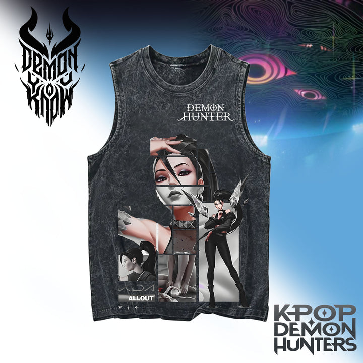 Huntrix Kpop Demon Washed Tank