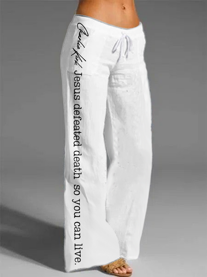 Women's Charlie Kirk Memorial Printed Casual Pants