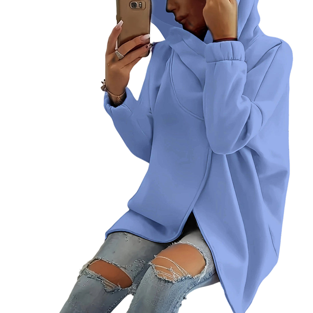 Oversized Zip Up Hoodie for Women Asymmetric Long Sleeve Trendy Hoodies Jackets with Large Hood for Travel attractively