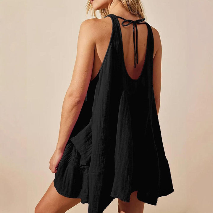 Babydoll Dress for Women Scoop Neck Loose Tank Top Dress Sleeveless Swing Flowy Sundresses for Daily Wear gorgeous