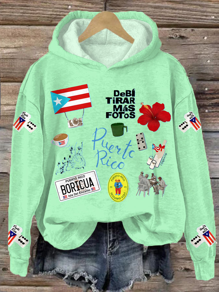 Dtmf Badbunny Long Sleeve Printed Hoodie