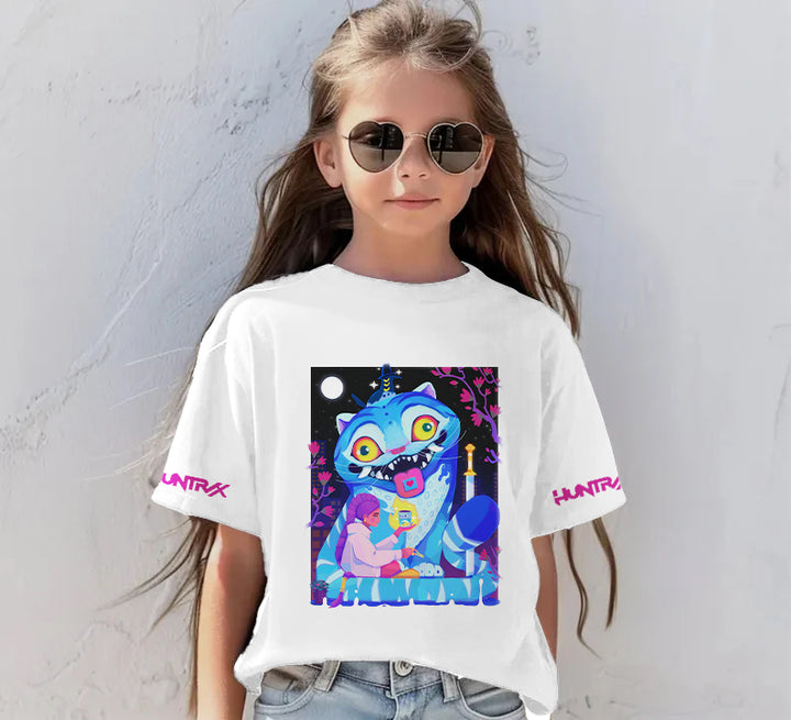 Demon Cat Derpy Children's Cotton T-Shirts