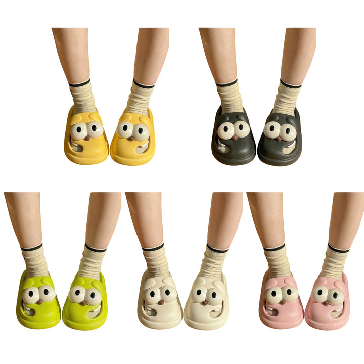 Animal Slippers for Women Closed Toe Cartoon Dog Slippers Casual Thick Sole Indoor Slides for Home Bedroom heathly