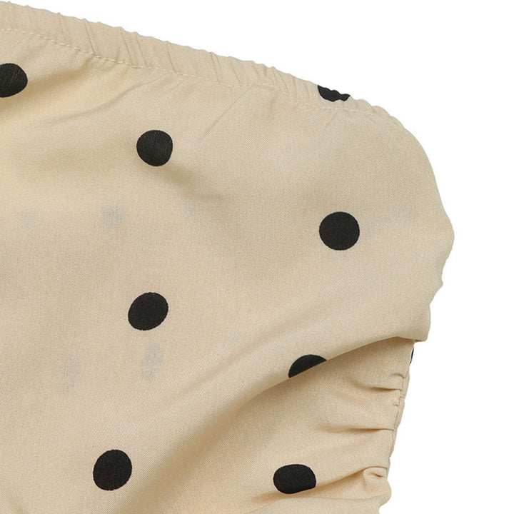 Peplum Tube Top Summer Dot Ruched Basic Sexy Strapless Ruffle Shirt Sleeveless Summer Going Out Top for Party superior