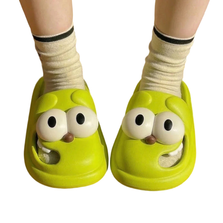 Animal Slippers for Women Closed Toe Cartoon Dog Slippers Casual Thick Sole Indoor Slides for Home Bedroom heathly