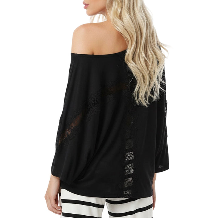 Sheer Off The Shoulder Top Batwing Sleeve Casual Lace Cover Ups Women Sexy Loose Clothes for Going Out Travel like-minded