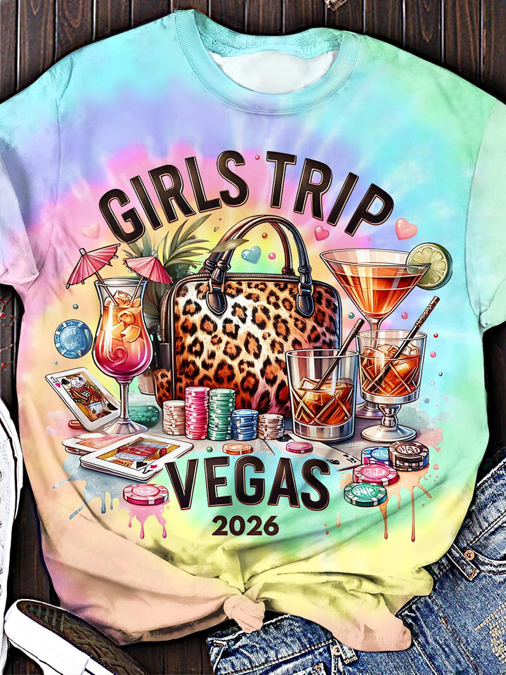 VEGAS GIRLS TRIP Crew Neck T-shirt