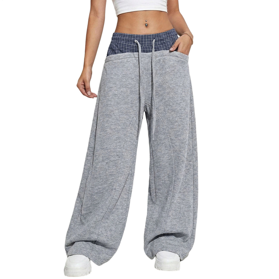 Baggy Sweatpants Women High Waisted Long Barrel Trousers Joggers With Drawstring Elastic Waist for Dating admired